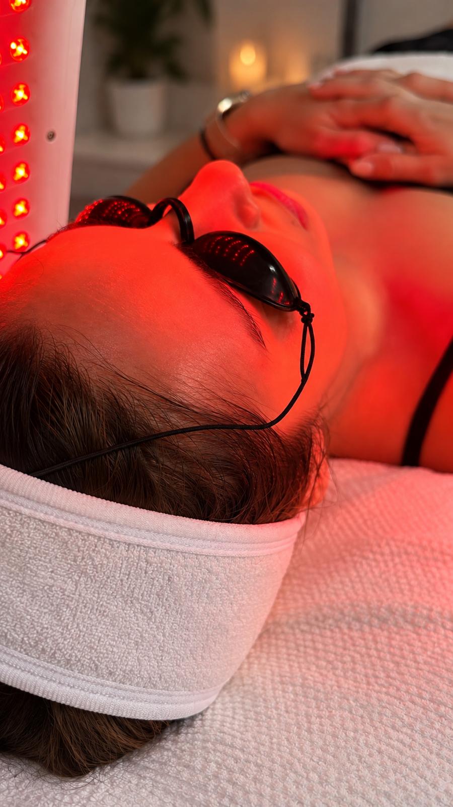 LED red light therapy during a Pro LuminFusion treatment