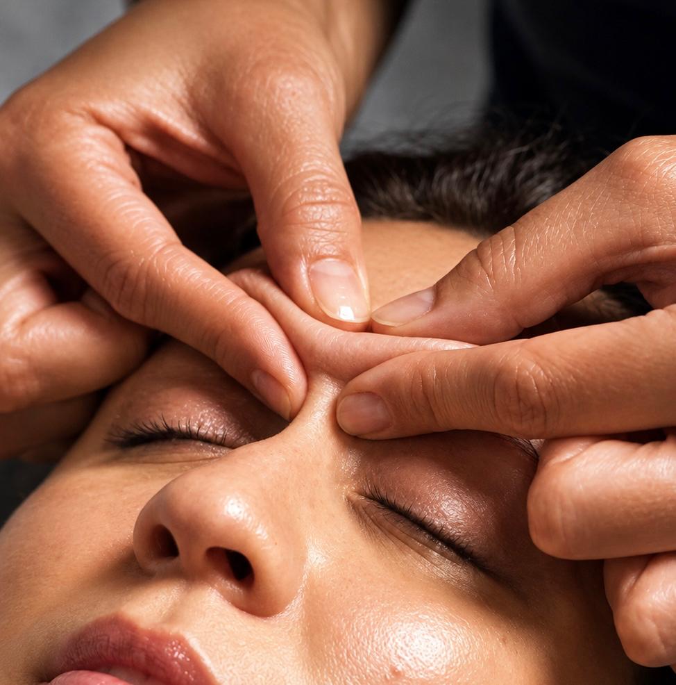 Facial massage during a Dermalogica Pro Skin treatment